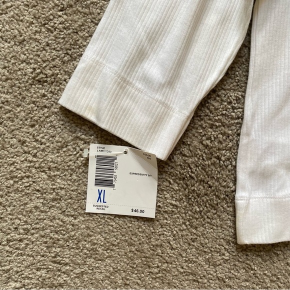 NWT ~ VTG ~ 1990s ~ Liz Claiborne ~ White Ribbed Summer Cardigan ~ Size XL - Picture 4 of 6